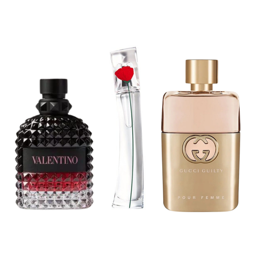 3 parfüm készlet Gucci Guilt, Valentini Intense, Flower Kenzo 100ml